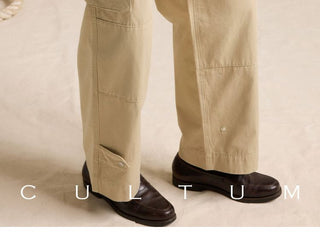 [CULTUM] Relaxed Fit High-Waist Wide Leg Pants