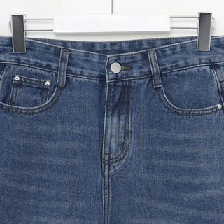 Straight denim pants