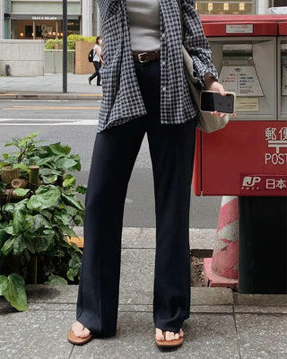 Semi-bootcut slacks