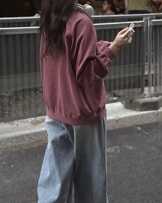 Pigment-washed sweatshirt