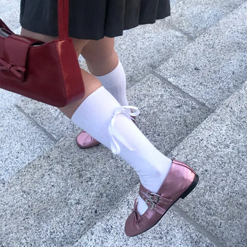 Ribbon detail socks