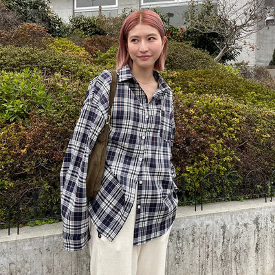 Oversized check shirt