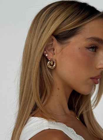 Sold On You Spiral Earrings Gold