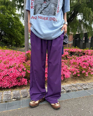 Wood Bead Nylon Easy Pants