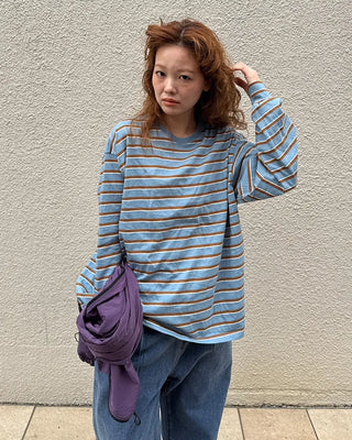 Loose-fit striped T-shirt