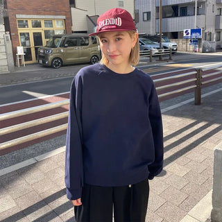 Stitched raglan sweatshirt