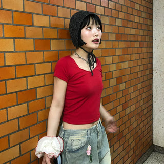 Square Rib Short-Sleeve T-Shirt
