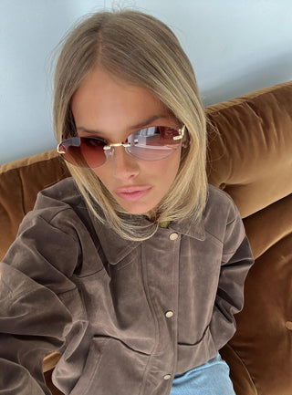 Katja Sunglasses Brown  Gold