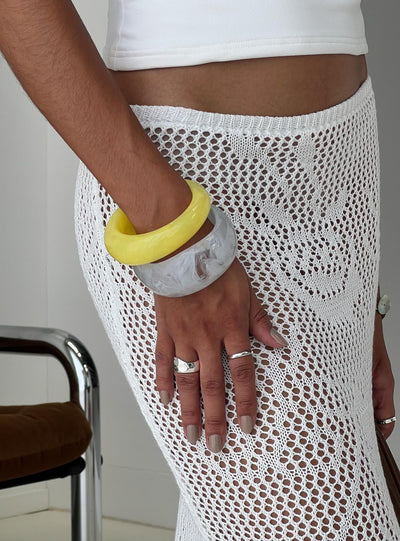 Dance All Night Resin Cuff Pack Yellow  Blue