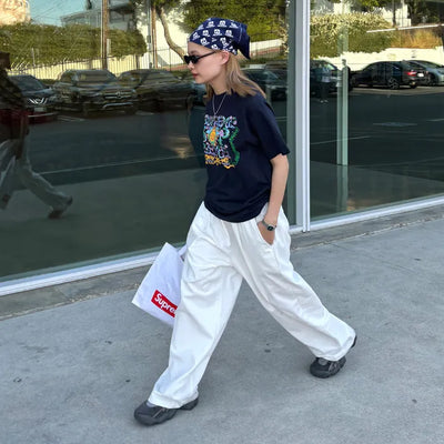 Unisex Wide-Leg Cotton Pants