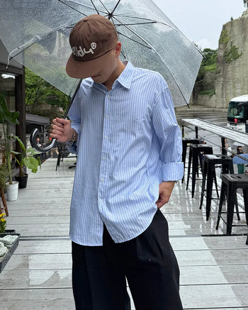 Oversized striped shirt