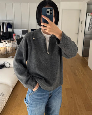 Modern Color Half-Zip Sweater