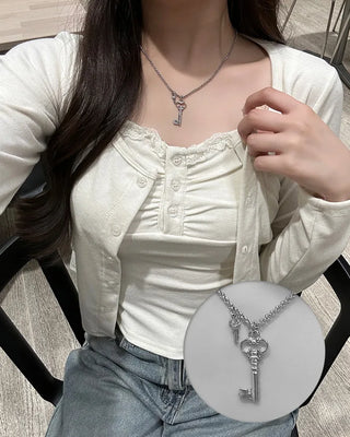 Silver Key Necklace