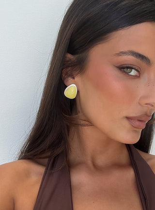 Vanita Earrings Silver  Yellow