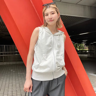 Hoodie Vest Zip-Up