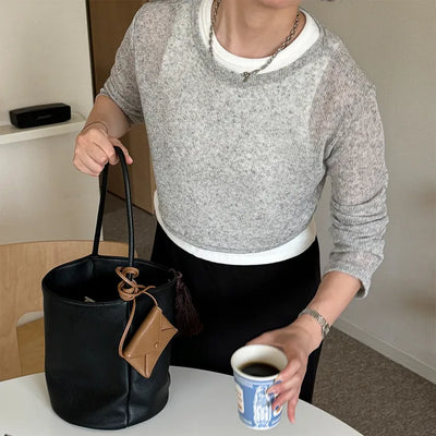 Round neck summer knit