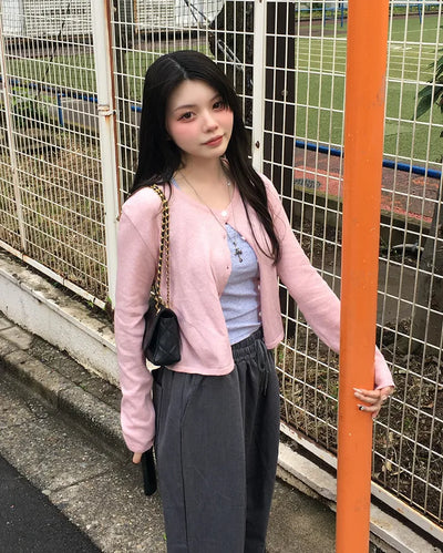 Colorful Basic Cardigan
