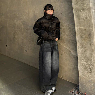 Vintage Washed Denim Pants