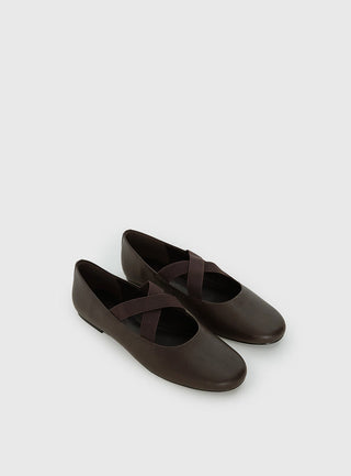 Zevra Sporty Ballet Flats Brown