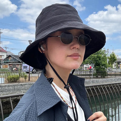 String Cotton Bucket Hat