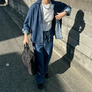 Basic denim color shirt