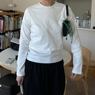 Basic Crop Long T-Shirt