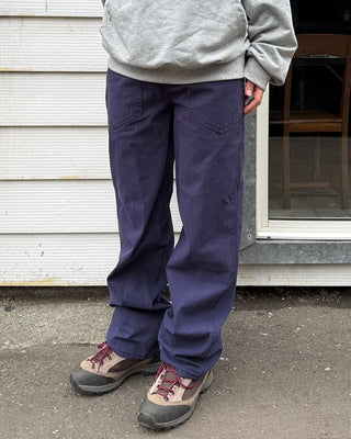 Herringbone wide cotton pants