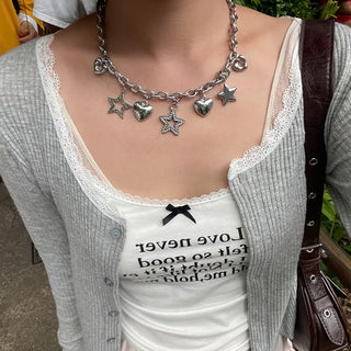 Heart Star Chain Necklace