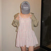 Checked tiered mini dress