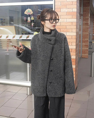 Half-neck boa jacket