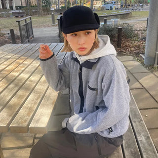 Plain fleece camp cap