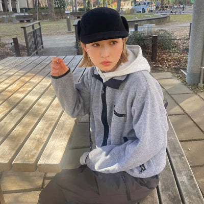Plain fleece camp cap