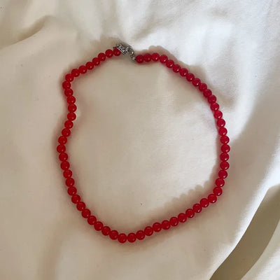 Red bead necklace