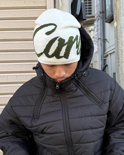 Logo lettering knit beanie