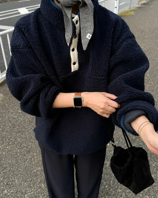 Warm Button Fleece Anorak