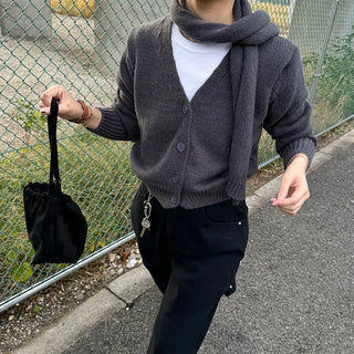 Scarf cardigan
