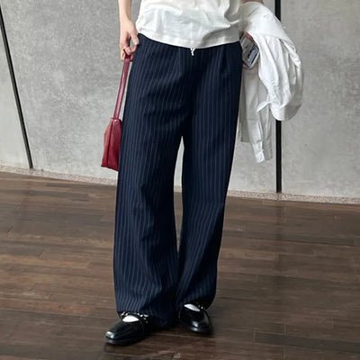 String stripe wide slacks