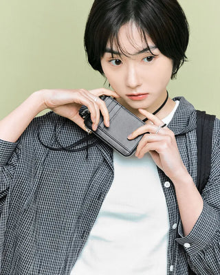 [2nd Re-release] (ORIGINAL) Strap Leather Card Wallet (black)