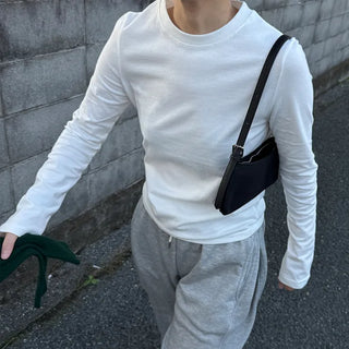 Basic brushed cotton T-shirt