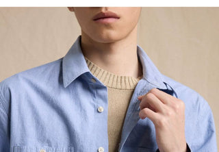 [CULTUM] Washed Cotton Work Shirt with Pockets