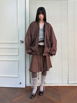 [NEVERSEEZ] Fair Isle Knit Halter Vest