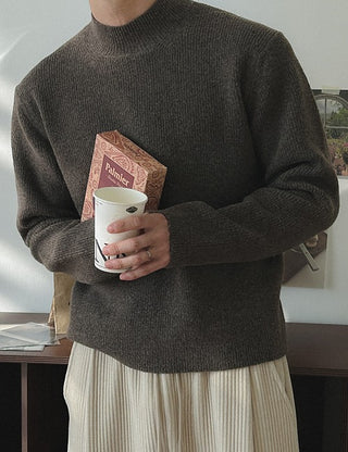 Crop Hazzi mock turtleneck knit (4 colors, M~L)