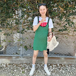 Patterned knit dress