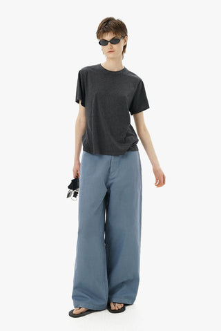 [MASONPRINCE] Faded Curved-Cut Pants