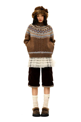 [Moromoro2] Layered Mesh Lace Camisole  Dress