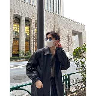 Single Half Leather Jacket