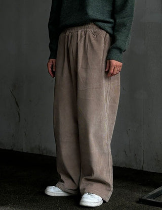 Essential Corduroy Wide Pants (cotton fabric)
