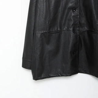 Loose leather jacket