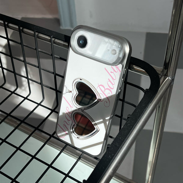 Appleacc-[MADE]-ANGEL-BABY-WHITE-MIRROR-BUMPER-CASE