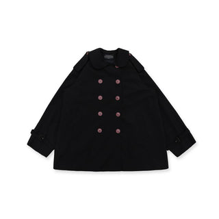 [Moromoro2] Wool Blend Doll Collar Trench  Coat